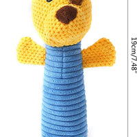 HKM-2143933 Durable Dog Squeaky Chew Toy - Soft Plush Stuffed Animal for Dental Care and Teeth Cleaning