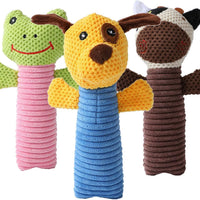 HKM-2143933 Durable Dog Squeaky Chew Toy - Soft Plush Stuffed Animal for Dental Care and Teeth Cleaning