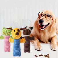 HKM-2143933 Durable Dog Squeaky Chew Toy - Soft Plush Stuffed Animal for Dental Care and Teeth Cleaning