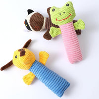 HKM-2143933 Durable Dog Squeaky Chew Toy - Soft Plush Stuffed Animal for Dental Care and Teeth Cleaning