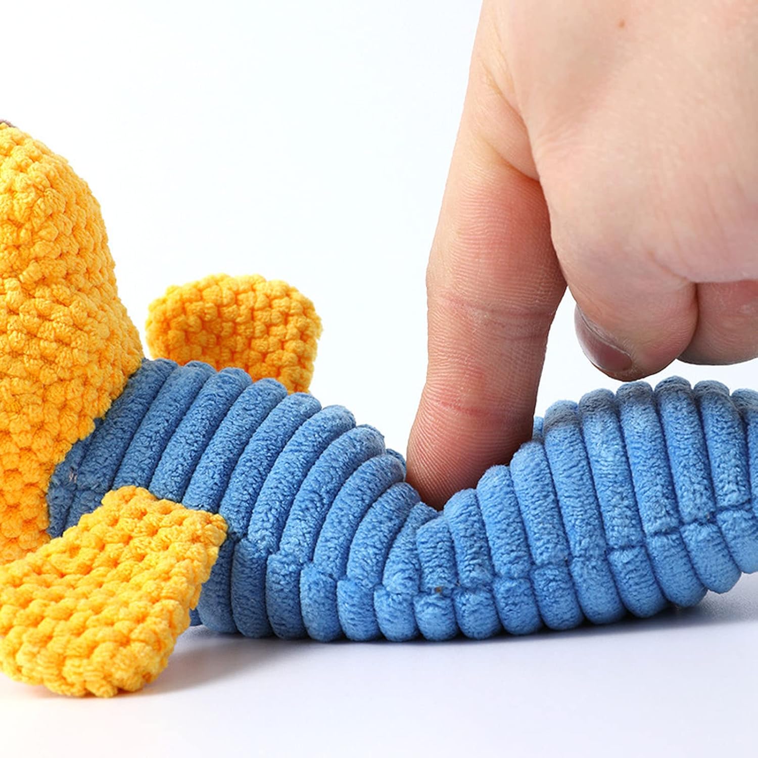 HKM-2143933 Durable Dog Squeaky Chew Toy - Soft Plush Stuffed Animal for Dental Care and Teeth Cleaning