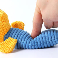 HKM-2143933 Durable Dog Squeaky Chew Toy - Soft Plush Stuffed Animal for Dental Care and Teeth Cleaning
