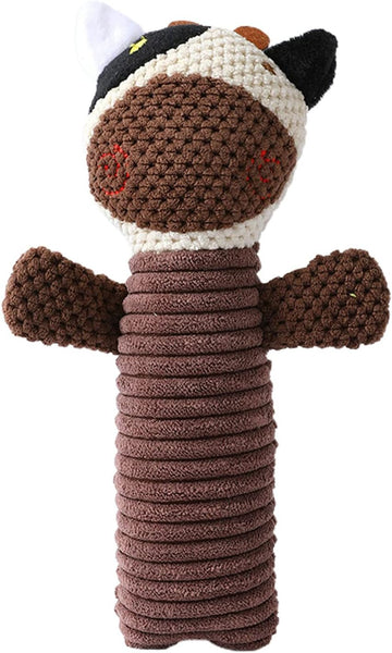 HKM-2143933 Durable Dog Squeaky Chew Toy - Soft Plush Stuffed Animal for Dental Care and Teeth Cleaning