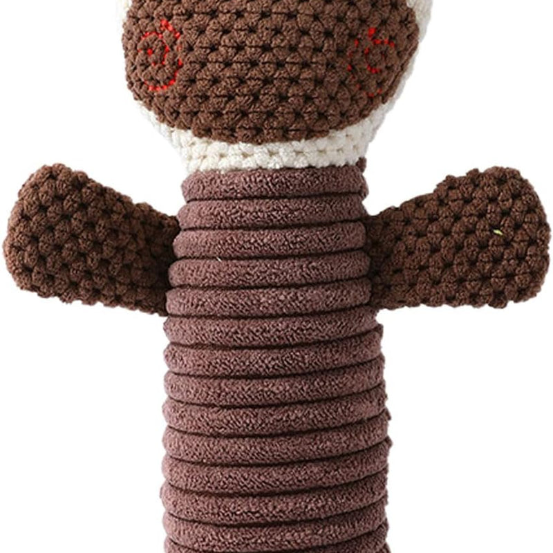 HKM-2143933 Durable Dog Squeaky Chew Toy - Soft Plush Stuffed Animal for Dental Care and Teeth Cleaning