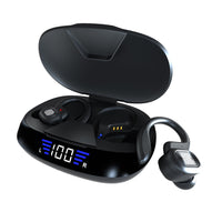 HKM-214419 Binaural Bluetooth Ear Hook Headset with LED Display and Voice Control