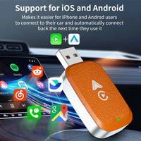 HKM-214419 Wireless 2-in-1 CarPlay Adapter for Seamless iPhone and Android Connectivity