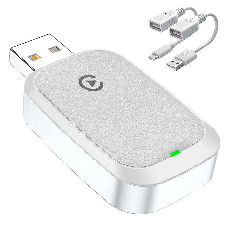 HKM-214419 Wireless 2-in-1 CarPlay Adapter for Seamless iPhone and Android Connectivity
