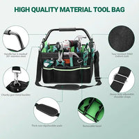 HKM-214547 Custom Multi-Pocket Open Top Tool Storage Organizer Bag in Nylon