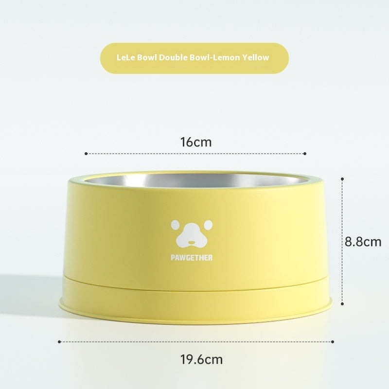 HKM-2146621 Stainless Steel Anti-Tumble Pet Bowl for Dogs - 1L & 13L Capacity, Multiple Colors Available
