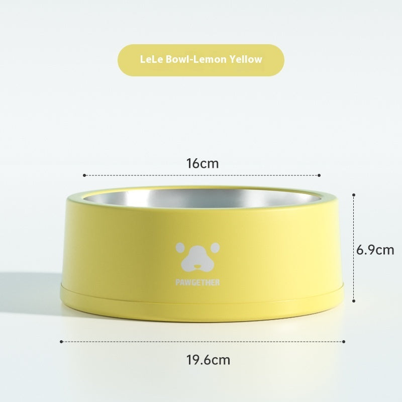 HKM-2146621 Stainless Steel Anti-Tumble Pet Bowl for Dogs - 1L & 13L Capacity, Multiple Colors Available