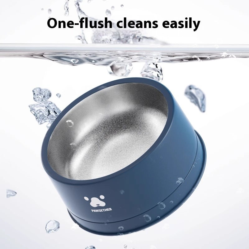 HKM-2146621 Stainless Steel Anti-Tumble Pet Bowl for Dogs - 1L & 13L Capacity, Multiple Colors Available