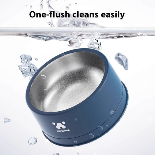 HKM-2146621 Stainless Steel Anti-Tumble Pet Bowl for Dogs - 1L & 13L Capacity, Multiple Colors Available