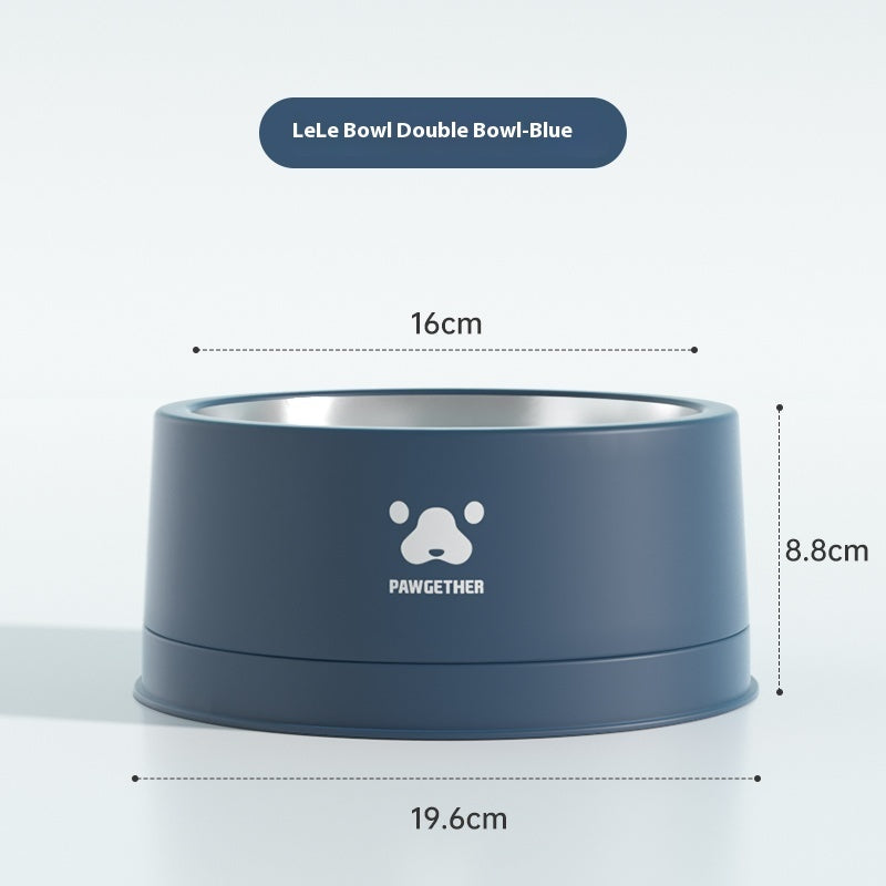 HKM-2146621 Stainless Steel Anti-Tumble Pet Bowl for Dogs - 1L & 13L Capacity, Multiple Colors Available