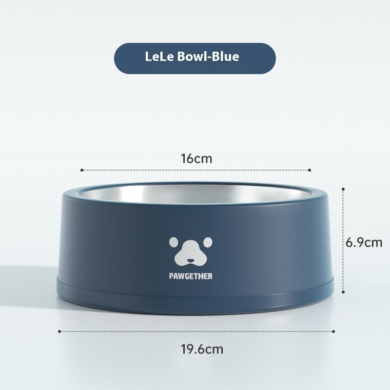 HKM-2146621 Stainless Steel Anti-Tumble Pet Bowl for Dogs - 1L & 13L Capacity, Multiple Colors Available