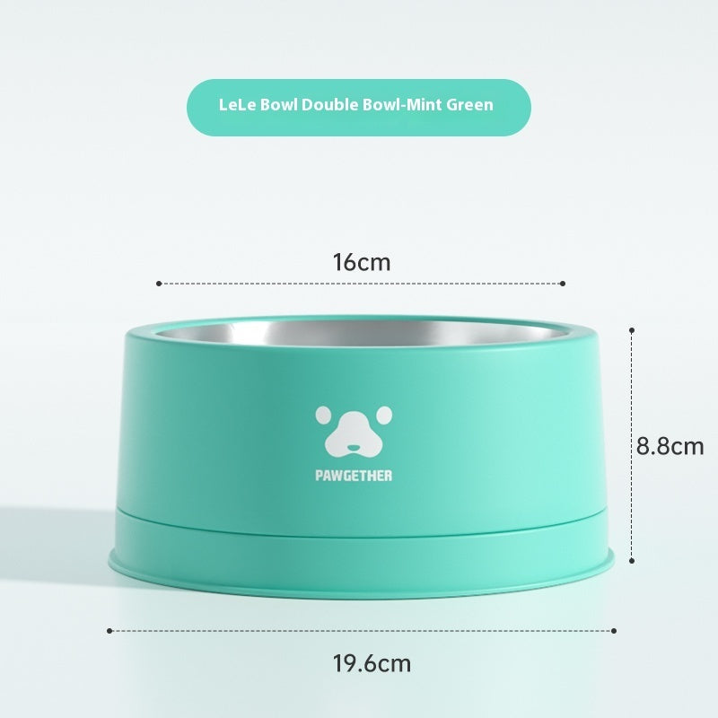 HKM-2146621 Stainless Steel Anti-Tumble Pet Bowl for Dogs - 1L & 13L Capacity, Multiple Colors Available
