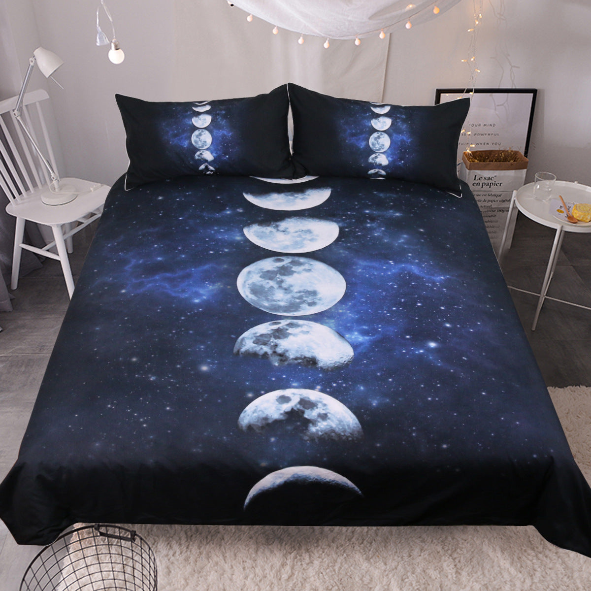 HKM-214675 Lunar Food Home Textile 4-Piece Duvet Cover Set in Various Sizes
