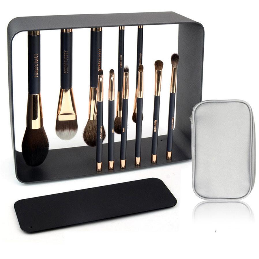 HKM-214739 Magnet Makeup Brush Set with Real Hair - Complete and Durable Tool Kit
