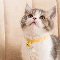 HKM-2149693 Adjustable Cat Collar with Bell and Bow Tie for Small Dogs and Pets, Ideal for Everyday Wear and Special Occasions