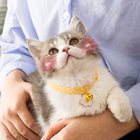 HKM-2149693 Adjustable Cat Collar with Bell and Bow Tie for Small Dogs and Pets, Ideal for Everyday Wear and Special Occasions