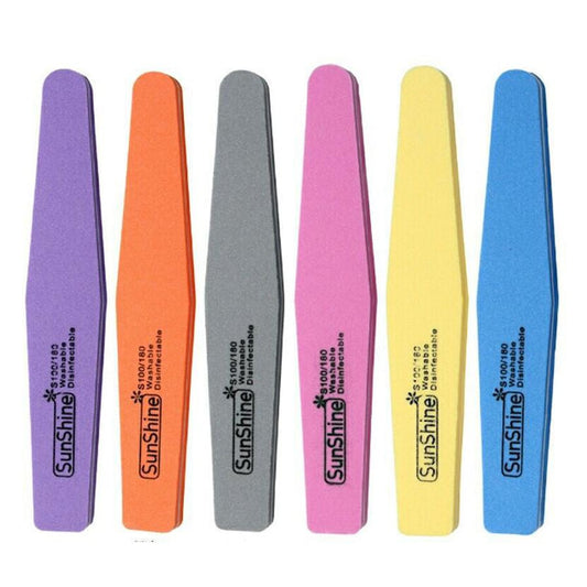 HKM-214995 Double-Sided Sponge Nail Polishing Strips - 60 Color-Coded Sets for All Skin Types