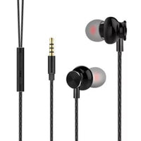 HKM-214995 Wired In-Ear Metal Headphones with 3.5mm Straight Plug Connector