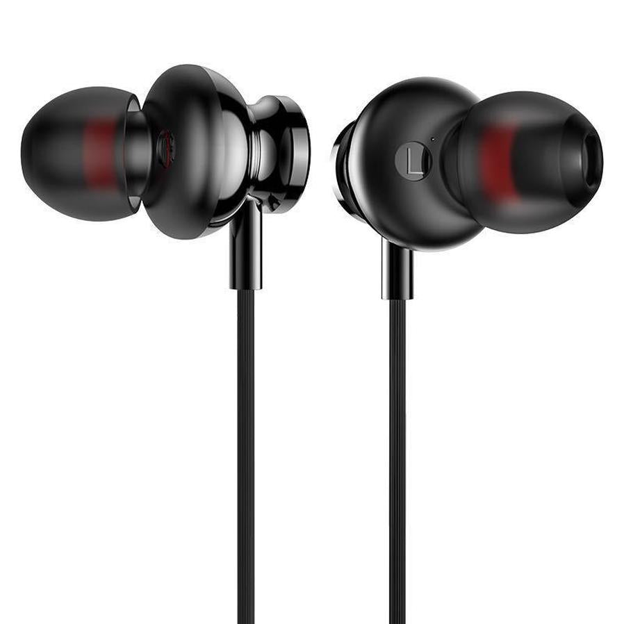 HKM-214995 Wired In-Ear Metal Headphones with 3.5mm Straight Plug Connector