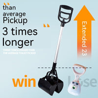 HKM-2150205 Extra Long Pooper Scooper with Aluminum Alloy Handle for Easy Dog Waste Cleanup