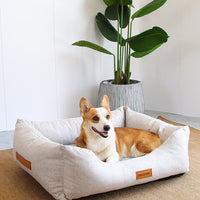 HKM-2150461 Khaki Dog Kennel with Warm Winter Mattress - Various Sizes Available