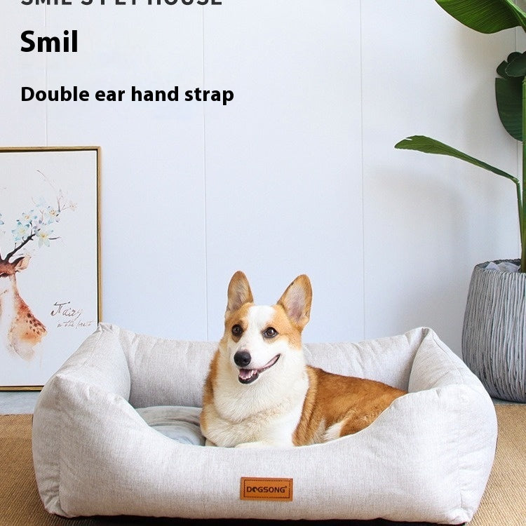 HKM-2150461 Khaki Dog Kennel with Warm Winter Mattress - Various Sizes Available