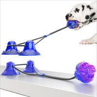 HKM-2153021 Multifunctional Dog Chew Toy with Suction Cups and Molar Features