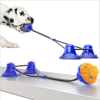 HKM-2153021 Multifunctional Dog Chew Toy with Suction Cups and Molar Features