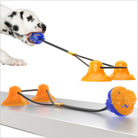 HKM-2153021 Multifunctional Dog Chew Toy with Suction Cups and Molar Features