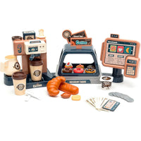 HKM-215315 Realistic Plastic Coffee Machine Toy with Lights and Sounds for Pretend Play Kitchen Fun