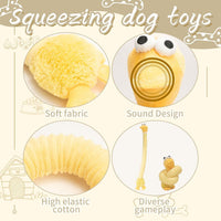 HKM-2153661 Plush Squeaky Crinkle Dog Toys for Puppies and Medium Dogs - Chew and Teething Playtime Activity