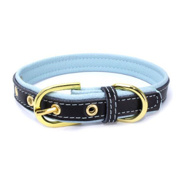 HKM-2154173 Adjustable Leather Pet Collar in Multiple Colors and Sizes