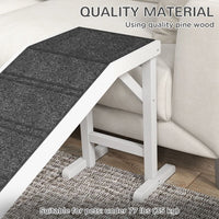 HKM-2155453 Pet Ramp with Non-Slip Carpet and Easy Access Platform for Dogs and Cats, 74" x 16" x 25"