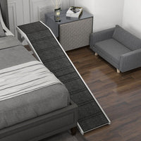 HKM-2155453 Pet Ramp with Non-Slip Carpet and Easy Access Platform for Dogs and Cats, 74" x 16" x 25"