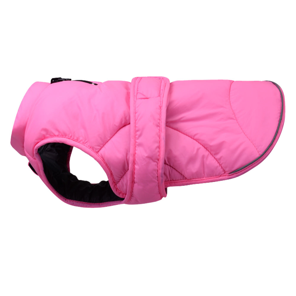 HKM-2156605 Waterproof Reflective Outdoor Dog Clothes in Polyester with Adjustable Sizes