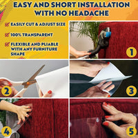 HKM-2158141 Transparent Single-Sided Anti-Scratching Tape for Cat Furniture Protection