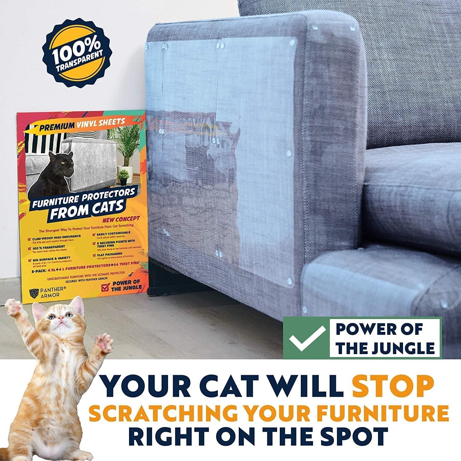 HKM-2158141 Transparent Single-Sided Anti-Scratching Tape for Cat Furniture Protection