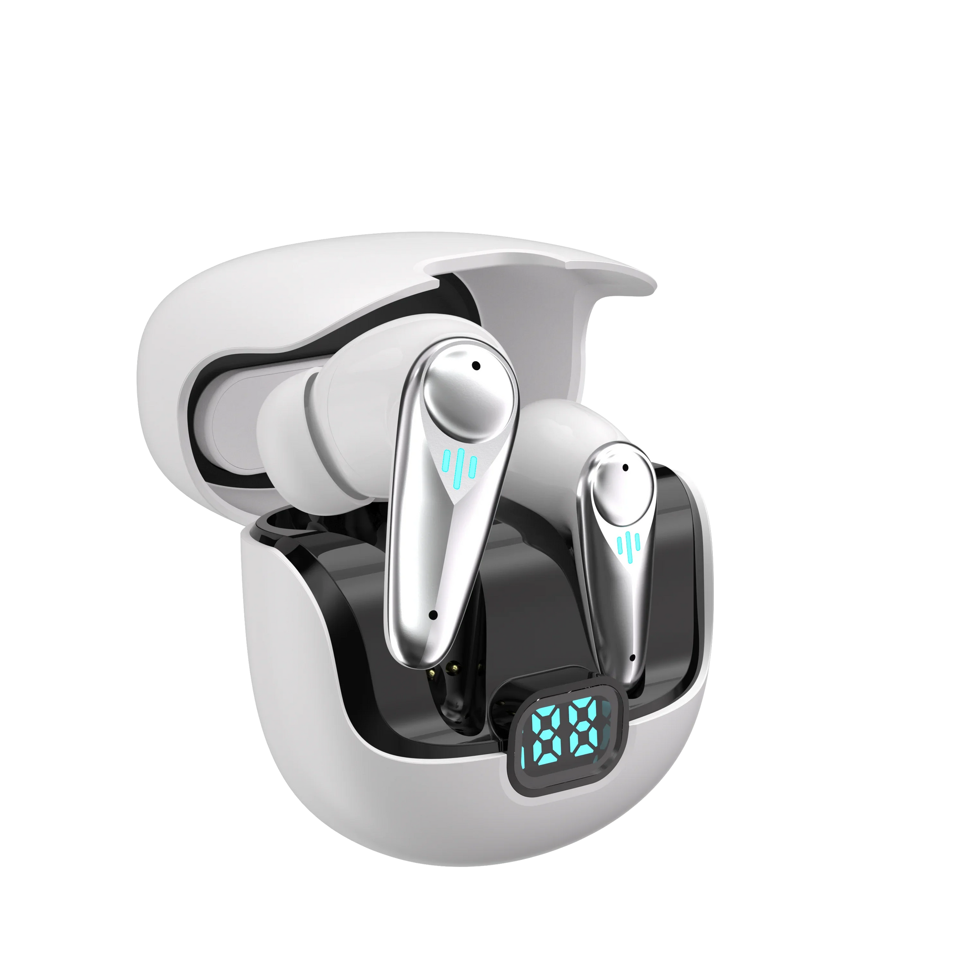 HKM-215827 YX37 TWS Wireless Earphones with ANC and ENC - Long Battery Life & Digital Display for Gaming
