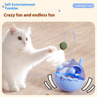 HKM-2159421 Interactive Cat Teaser Tumbler with Freeze-Dried Treats & Dropping Ball