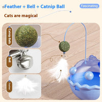 HKM-2159421 Interactive Cat Teaser Tumbler with Freeze-Dried Treats & Dropping Ball