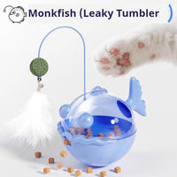 HKM-2159421 Interactive Cat Teaser Tumbler with Freeze-Dried Treats & Dropping Ball