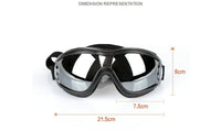 HKM-2159549 Waterproof UV Protecting Dog Goggles for Large Dogs - Black PVC Frame and PC Lens
