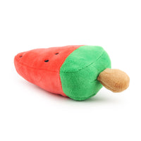 HKM-2160573 Bite-Resistant Plush Toy Ball for Dogs in Red Watermelon Popsicle Design - 14.5cm