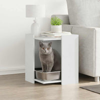 HKM-2161213 Wooden Cat Litter Box with Concealed Design, Durable Engineered Wood, Various Colors, 42x42x51 cm