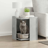 HKM-2161213 Wooden Cat Litter Box with Concealed Design, Durable Engineered Wood, Various Colors, 42x42x51 cm