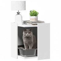 HKM-2161213 Wooden Cat Litter Box with Concealed Design, Durable Engineered Wood, Various Colors, 42x42x51 cm