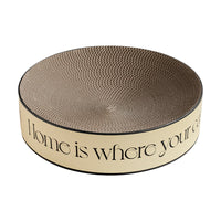 HKM-2163901 Stylish Round Corrugated Paper Cat Scratching Board Set - Wear-Resistant Design